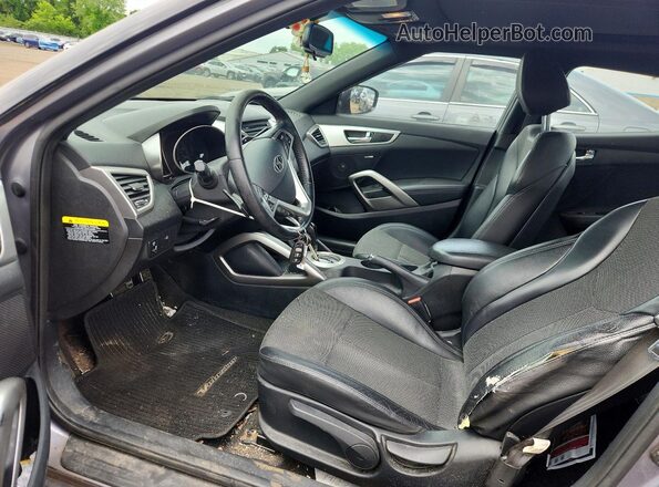 KMHTC6AD9GU304287 2016 HYUNDAI VELOSTER Gray Вид салону спереду