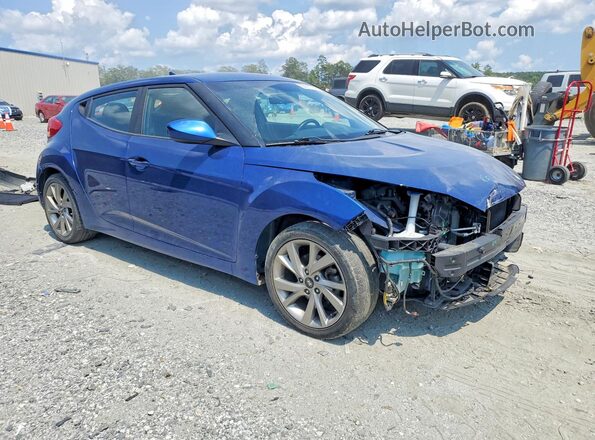 KMHTC6ADXHU310293 2017 HYUNDAI VELOSTER Blue Przód prawy
