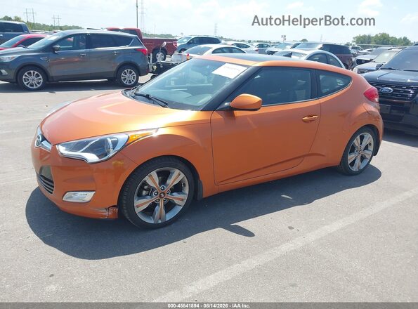 KMHTC6ADXHU312111 2017 HYUNDAI VELOSTER Orange წინა მარცხენა ხედი სამი მეოთხედიდან