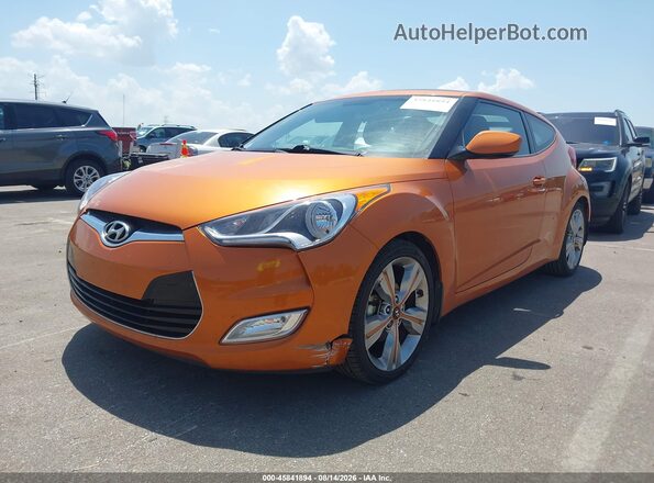 KMHTC6ADXHU312111 2017 HYUNDAI VELOSTER Orange წინა ხედი