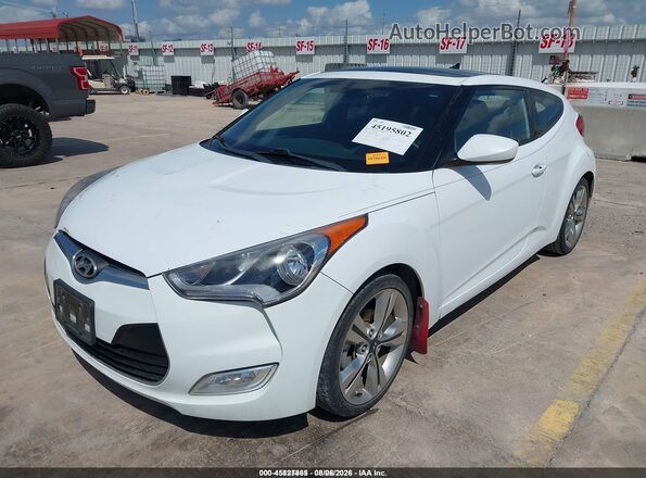 KMHTC6ADXHU312366 2017 HYUNDAI VELOSTER White წინა მარცხენა ხედი სამი მეოთხედიდან