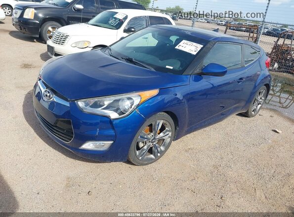 KMHTC6ADXHU318815 2017 HYUNDAI VELOSTER Blue Передня ліва чверть
