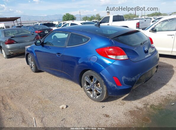 KMHTC6ADXHU318815 2017 HYUNDAI VELOSTER Blue Задня ліва чверть