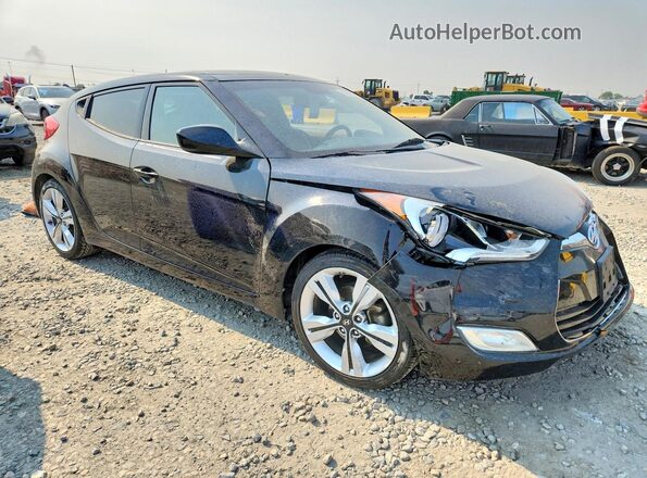 KMHTC6ADXHU322881 2017 HYUNDAI VELOSTER Black Przód prawy