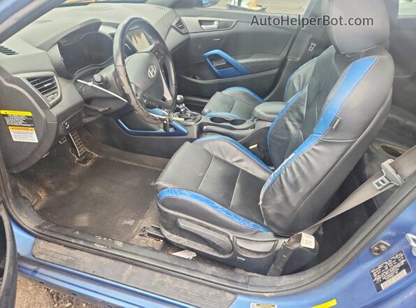 KMHTC6AE2GU257645 2016 HYUNDAI VELOSTER Blue Widok wnętrza z przodu