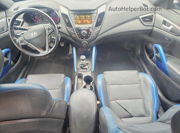 KMHTC6AE2GU257645 2016 HYUNDAI VELOSTER Blue Widok deski rozdzielczej