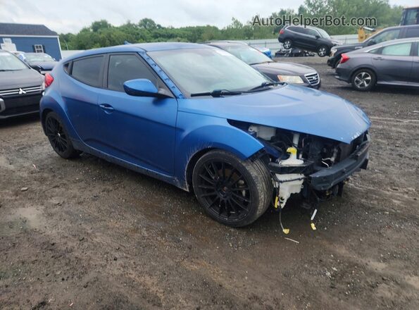 KMHTC6AE2GU257645 2016 HYUNDAI VELOSTER Blue Przód prawy