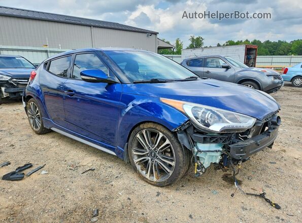 KMHTC6AE2GU300445 2016 HYUNDAI VELOSTER Blue Przód prawy
