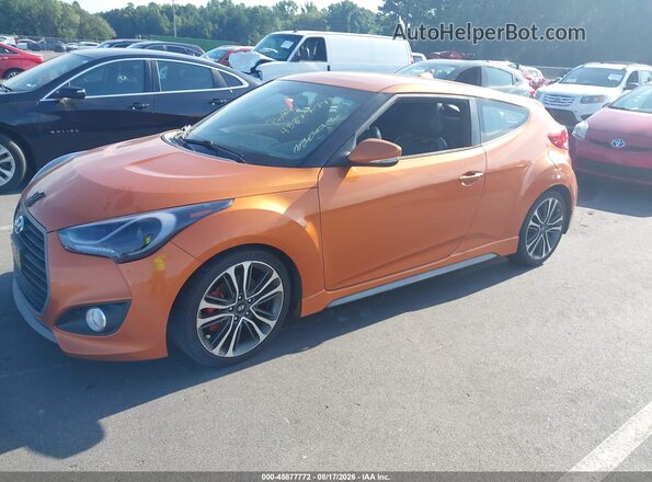 KMHTC6AE3GU264863 2016 HYUNDAI VELOSTER Orange წინა მარცხენა ხედი სამი მეოთხედიდან