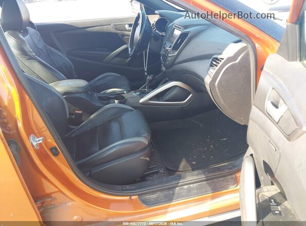 KMHTC6AE3GU264863 2016 HYUNDAI VELOSTER Orange წინა სალონის ხედი