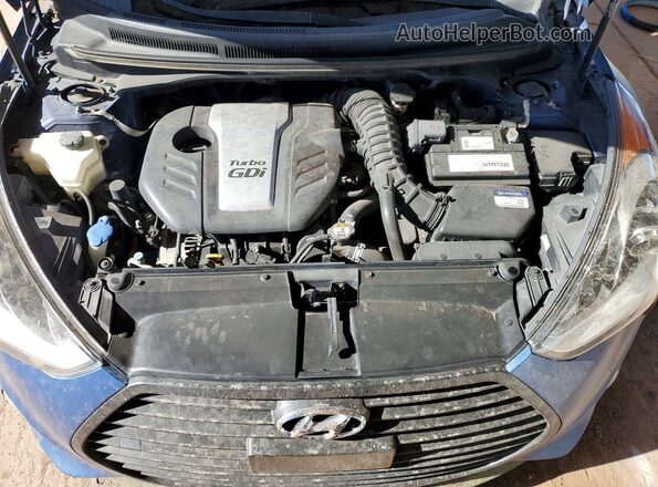 KMHTC6AE3GU265026 2016 HYUNDAI VELOSTER Blue უკანა სალონის ხედი