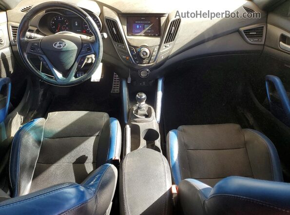 KMHTC6AE3GU265026 2016 HYUNDAI VELOSTER Blue წინა პანელის ხედი