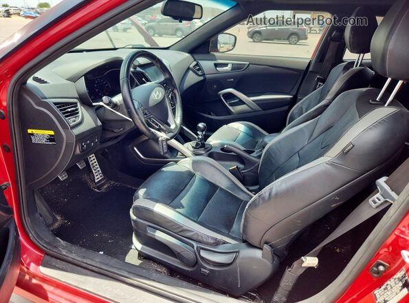KMHTC6AE4GU260238 2016 HYUNDAI VELOSTER Red წინა სალონის ხედი