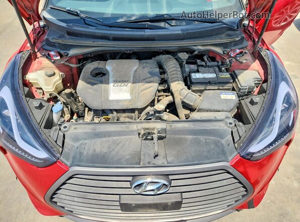 KMHTC6AE4GU260238 2016 HYUNDAI VELOSTER Red უკანა სალონის ხედი