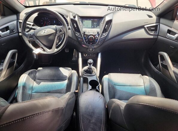 KMHTC6AE4GU260238 2016 HYUNDAI VELOSTER Red წინა პანელის ხედი