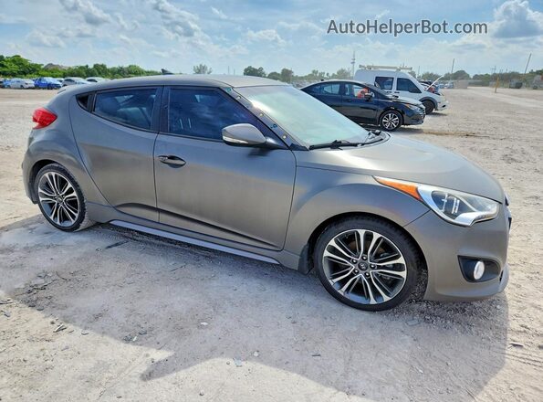 KMHTC6AE6GU272438 2016 HYUNDAI VELOSTER Gray წინა მარჯვენა