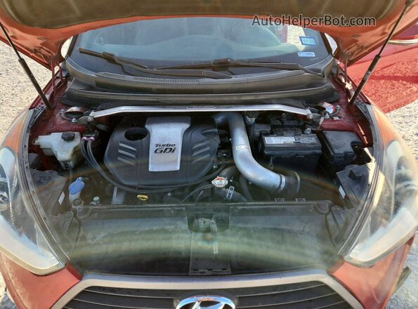 KMHTC6AE6GU280071 2016 HYUNDAI VELOSTER Красный Вид задней части салона