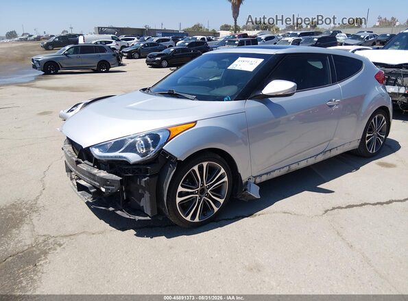 KMHTC6AE6GU299459 2016 HYUNDAI VELOSTER Серебряный Передняя левая четверть