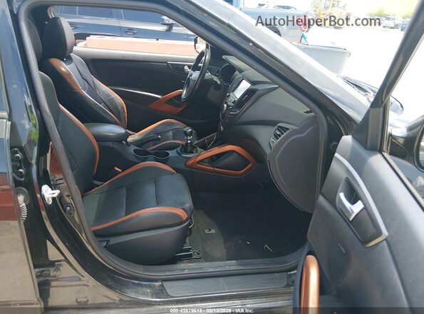 KMHTC6AE7GU267166 2016 HYUNDAI VELOSTER Black Вид салону спереду