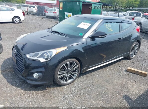 KMHTC6AE7GU278958 2016 HYUNDAI VELOSTER Black Vista tres cuartos delantera izquierda