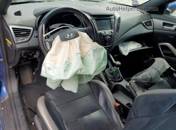 KMHTC6AE7GU291998 2016 HYUNDAI VELOSTER Blue Առջևի վահանակի տեսք