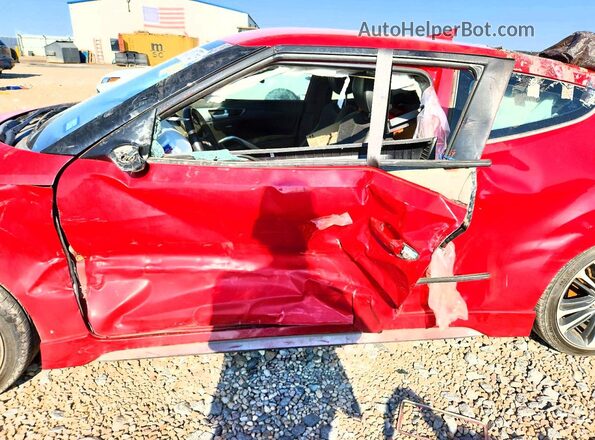 KMHTC6AE8HU309393 2017 HYUNDAI VELOSTER Red Vista interior delantera