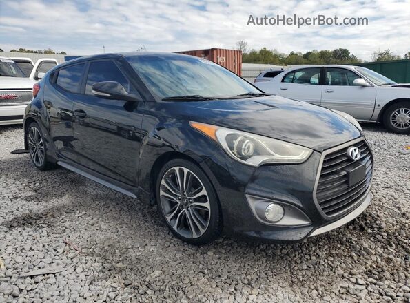 KMHTC6AE9GU264205 2016 HYUNDAI VELOSTER Black წინა მარჯვენა