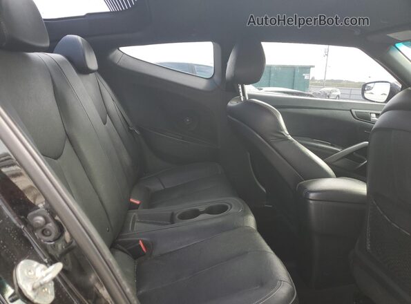 KMHTC6AE9GU264205 2016 HYUNDAI VELOSTER Black უკანა სავარძლების ხედი