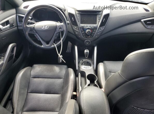 KMHTC6AE9GU264205 2016 HYUNDAI VELOSTER Black წინა პანელის ხედი