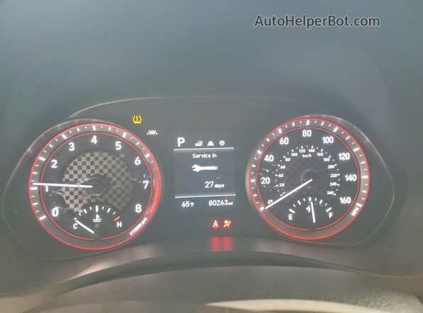 KMHTG6AF1KU018478 2019 HYUNDAI VELOSTER Red Vista del cuadro de instrumentos