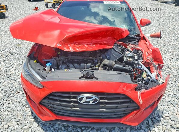 KMHTG6AF4KU016952 2019 HYUNDAI VELOSTER Red უკანა სალონის ხედი