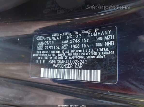 KMHTG6AF4LU023241 2020 HYUNDAI VELOSTER Серый Вид подкапотного пространства