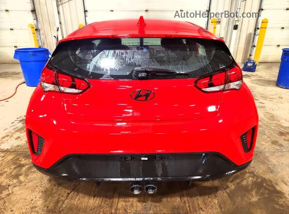 KMHTG6AF6KU016967 2019 HYUNDAI VELOSTER Red Հետևի տեսք