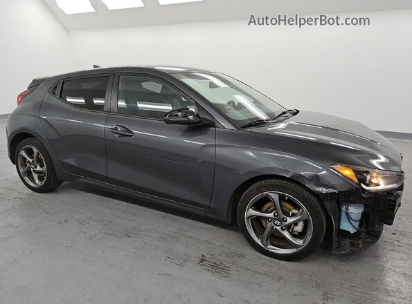 KMHTG6AF9KU019944 2019 HYUNDAI VELOSTER Gray წინა მარჯვენა