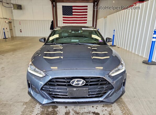 KMHTG6AFXKU002134 2019 HYUNDAI VELOSTER Gray Front view