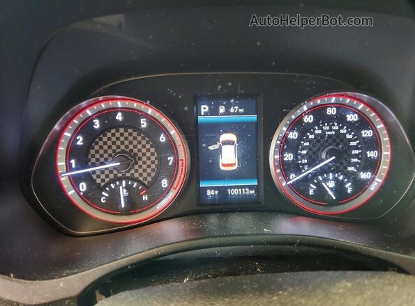 KMHTG6AFXKU002134 2019 HYUNDAI VELOSTER Gray Instrument cluster view