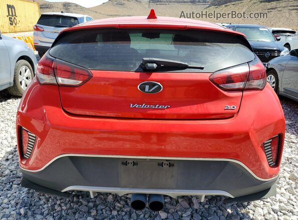 KMHTG6AFXKU014140 2019 HYUNDAI VELOSTER Red Vista trasera