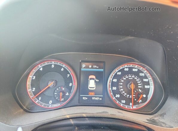 KMHTH6AB0KU004193 2019 HYUNDAI VELOSTER White Вид щитка приладів