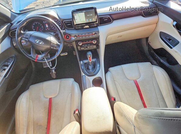 KMHTH6AB0KU004193 2019 HYUNDAI VELOSTER White Вид панелі приладів