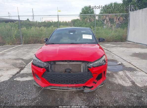 KMHTH6AB2KU015714 2019 HYUNDAI VELOSTER Red Widok zestawu wskaźników