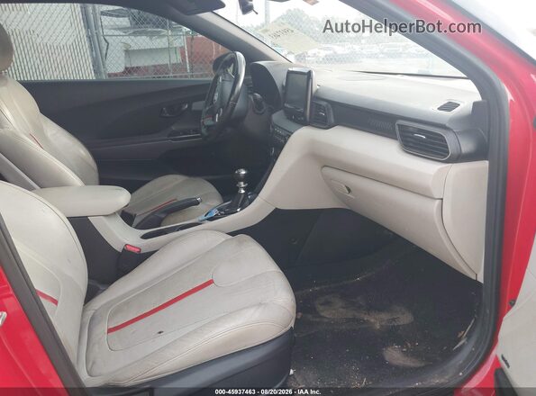 KMHTH6AB2KU015714 2019 HYUNDAI VELOSTER Red Widok wnętrza z przodu