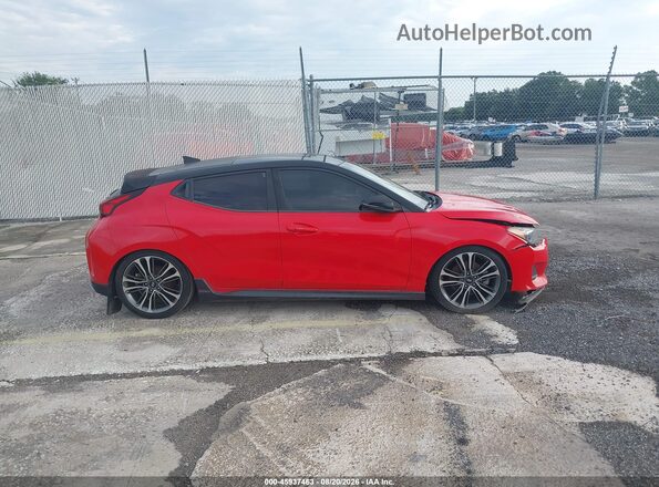 KMHTH6AB2KU015714 2019 HYUNDAI VELOSTER Red Widok wnętrza z tyłu