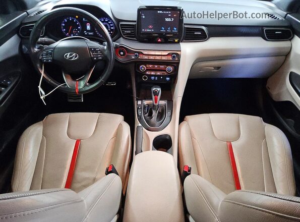 KMHTH6AB3KU015883 2019 HYUNDAI VELOSTER White Widok deski rozdzielczej
