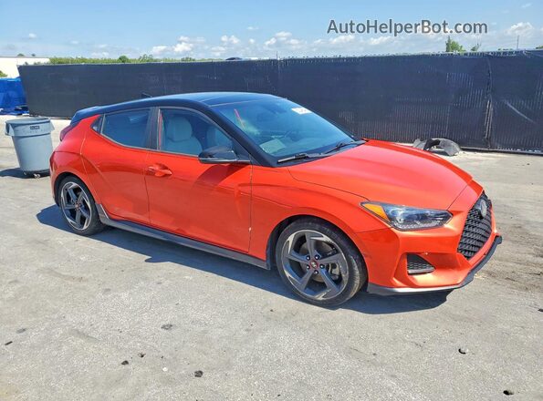 KMHTH6AB5KU019322 2019 HYUNDAI VELOSTER Оранжевый Передняя правая четверть