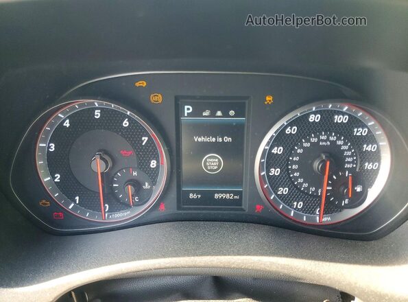 KMHTH6AB6KU015392 2019 HYUNDAI VELOSTER Gray Vista del cuadro de instrumentos
