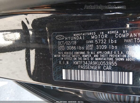 KMTF34JA9KU053955 2019 GENESIS G90 Black Շարժիչի բաժամունքի տեսք