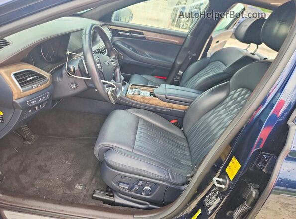 KMTF54PH6MU085411 2021 GENESIS G90 Blue წინა სალონის ხედი
