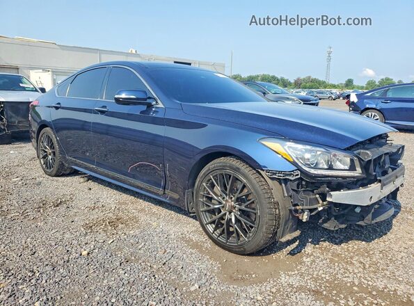 KMTFN4JE8LU329072 2020 GENESIS G80 Blue Delantero derecho