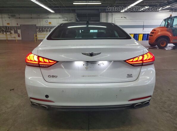 KMTFN4JF9KU303183 2019 GENESIS G80 White Вид ззаду