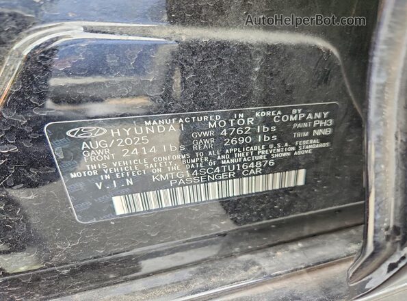 KMTG14SC4TU164876 2026 GENESIS G70 Черный Вид подкапотного пространства